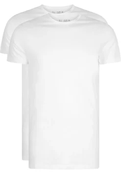 RJ Bodywear Everyday Rotterdam T-shirts (2-pack), heren T-shirts O-hals smal, wit