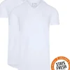 RJ Bodywear Everyday Venlo T-shirt (2-pack), heren T-shirt met V-hals, wit
