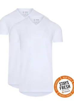 RJ Bodywear Everyday Venlo T-shirt (2-pack), heren T-shirt met V-hals, wit