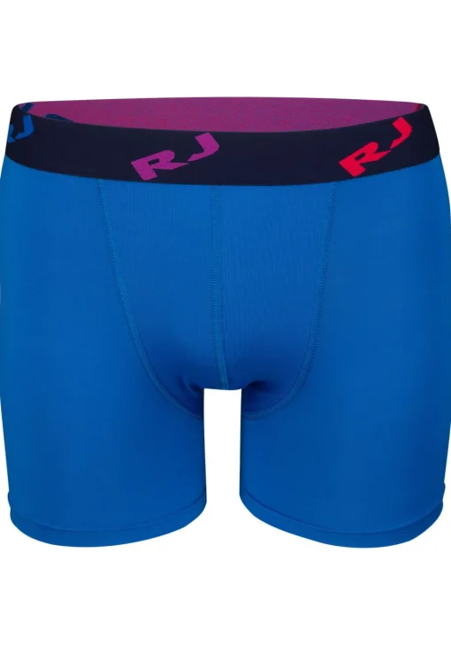 RJ Bodywear Pure Color boxershort (1-pack), heren boxer lang, microfiber, blauw