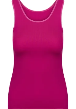 RJ Bodywear Pure Color dames top (1-pack), hemdje met brede banden, fuchsia