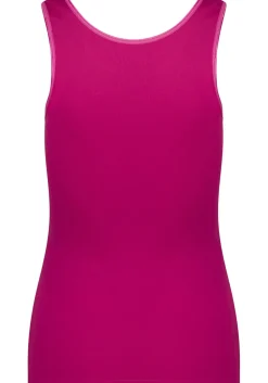 RJ Bodywear Pure Color dames top (1-pack), hemdje met brede banden, fuchsia