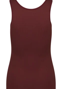 RJ Bodywear Pure Color dames top (1-pack), hemdje met brede banden, port