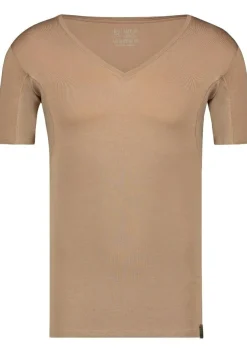 RJ Bodywear Sweatproof T-shirt (1-pack), heren T-shirt met anti zweet oksels, diepe V-hals, huidskleur