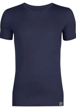 RJ Bodywear The Good Life T-shirts (2-pack), slim fit heren T-shirts V-hals, donkerblauw