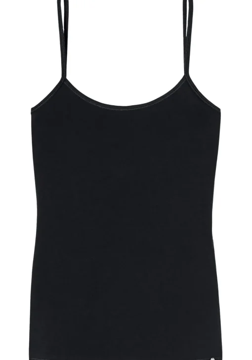 SCHIESSER 95/5 dames spaghetti top (1-pack), zwart