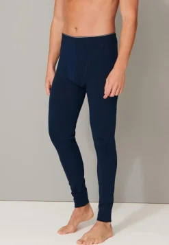 SCHIESSER 95/5 lange onderbroek (1-pack), heren onderbroek biologisch katoen elastisch donkerblauw