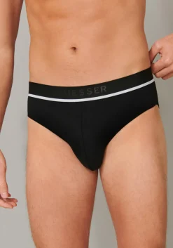 SCHIESSER 95/5 rioslips (3-pack), zwart, zwart en grijs