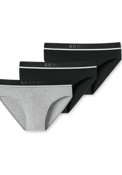 SCHIESSER 95/5 rioslips (3-pack), zwart, zwart en grijs