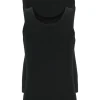 SCHIESSER 95/5 singlets (2-pack), O-hals, zwart