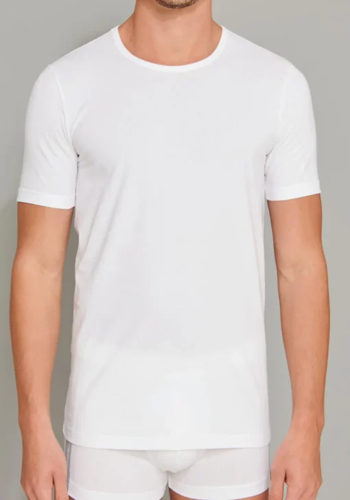 SCHIESSER 95/5 T-shirts (2-pack), O-hals, wit