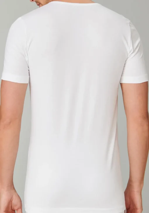 SCHIESSER 95/5 T-shirts (2-pack), V-hals, wit