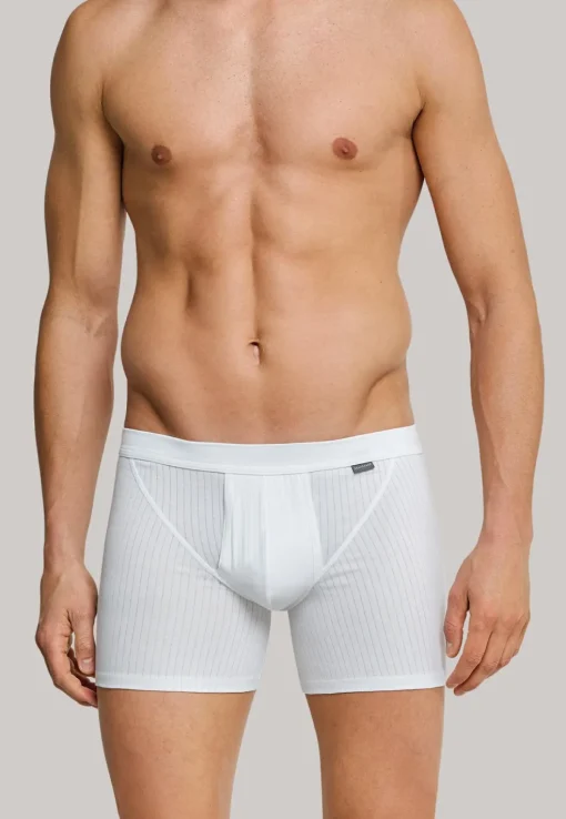SCHIESSER Authentic shorts (2-pack), met gulp, wit