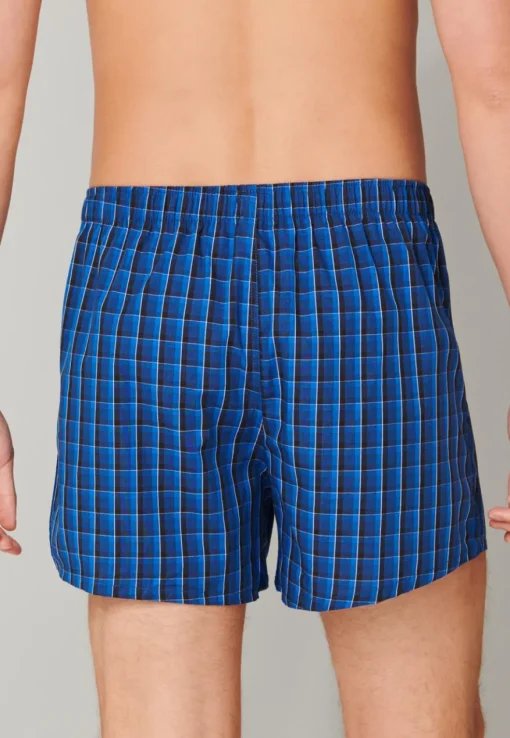 SCHIESSER Boxershorts Multipack boxer (2-pack), heren boxershorts geweven stof koningsblauw geruit
