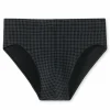 SCHIESSER Cotton Casuals slip (1-pack), heren minislip zwart geruit