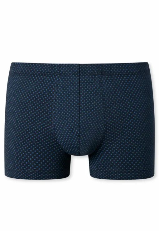 SCHIESSER Cotton Casuals boxer (1-pack), heren short met donkerblauw patroon