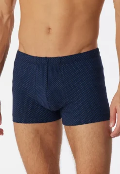 SCHIESSER Cotton Casuals boxer (1-pack), heren short met donkerblauw patroon