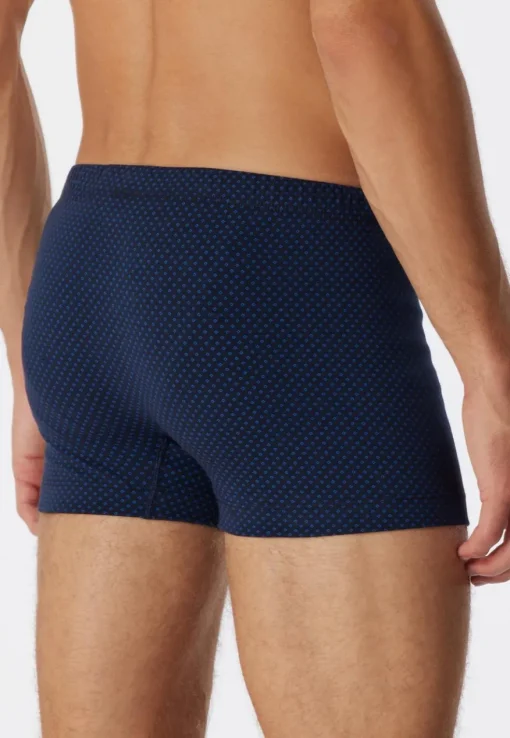 SCHIESSER Cotton Casuals boxer (1-pack), heren short met donkerblauw patroon