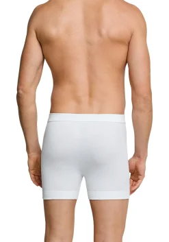 SCHIESSER Cotton Essentials lange short (1-pack), Feinripp met gulp, wit