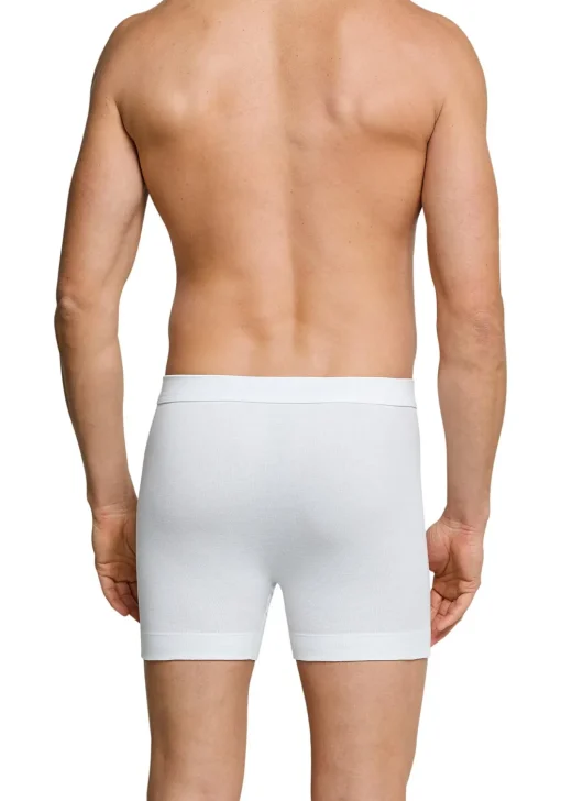 SCHIESSER Cotton Essentials lange short (1-pack), Feinripp met gulp, wit
