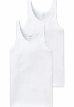 SCHIESSER Cotton Essentials Feinripp singlets (2-pack), wit