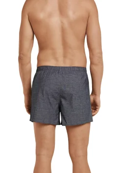 SCHIESSER Cotton Essentials boxershorts wijd (2-pack), klassiek katoen, zwart en geruit