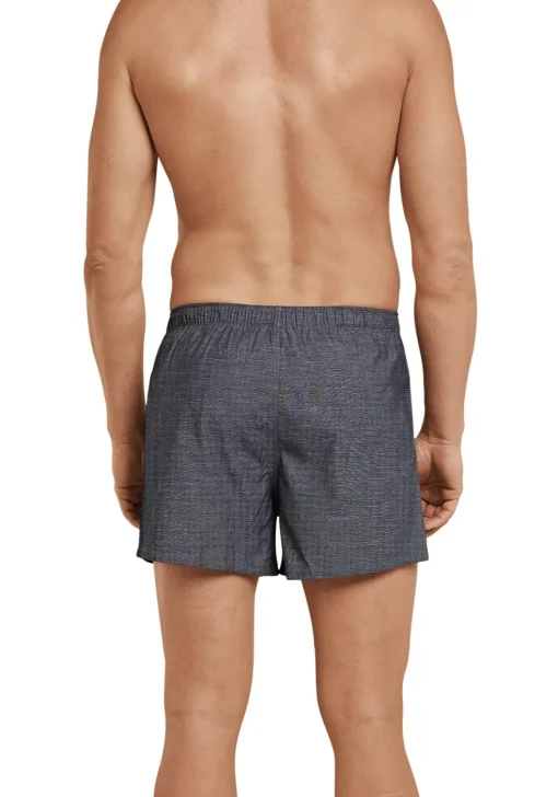 SCHIESSER Cotton Essentials boxershorts wijd (2-pack), klassiek katoen, zwart en geruit