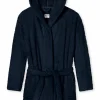 SCHIESSER Essentials badjas, dames kamerjas teddyfleece comfort fit donkerblauw