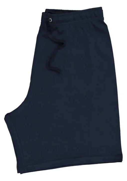 SCHIESSER heren shortama, V-hals, blauw met wit gestreept