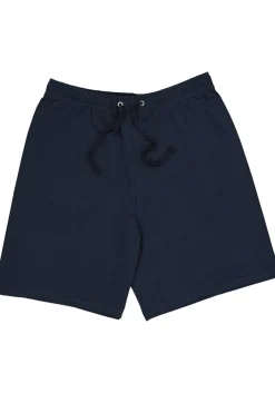 SCHIESSER heren shortama, V-hals, blauw met wit gestreept