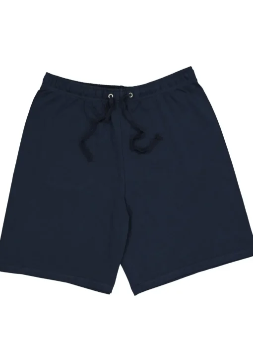 SCHIESSER heren shortama, V-hals, blauw met wit gestreept