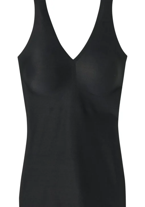 SCHIESSER Invisible Soft dames singlet, met uitneembare cups, zwart