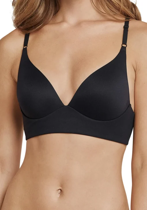 SCHIESSER Invisible Soft dames Lounge BH, voorgevormd met beugel, zwart