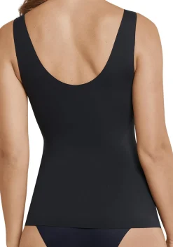 SCHIESSER Invisible Soft dames singlet, met uitneembare cups, zwart