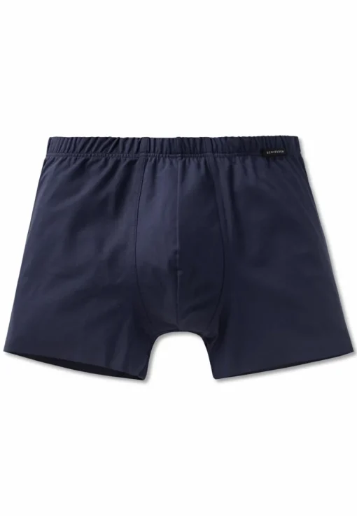SCHIESSER Laser Cut boxer (1-pack), heren short interlock naadloos blauw