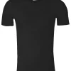 SCHIESSER Long Life Cotton T-shirt (1-pack), V-hals, zwart