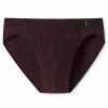 SCHIESSER Long Life Soft slip (1-pack), heren supermini rood-zwart gestreept