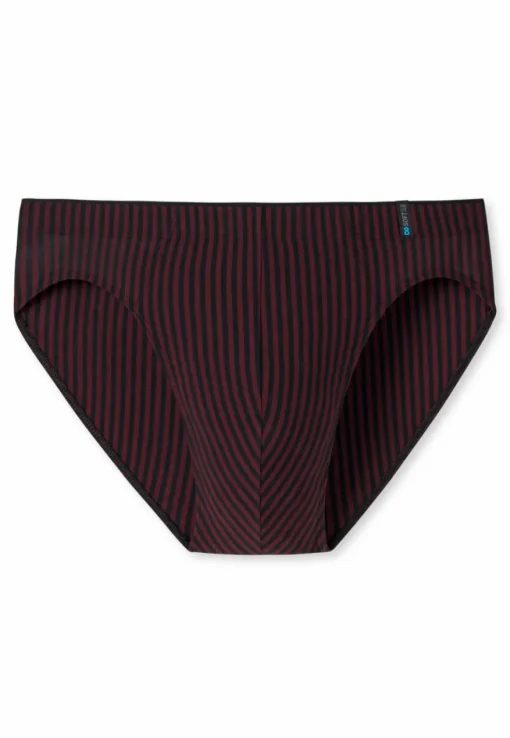 SCHIESSER Long Life Soft slip (1-pack), heren supermini rood-zwart gestreept