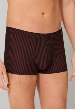 SCHIESSER Long Life Soft boxer (1-pack), heren short rood-zwart gestreept