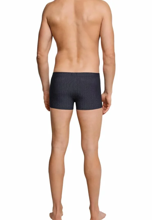 SCHIESSER Long Life Soft boxer (1-pack), heren short blauwzwarte strepen