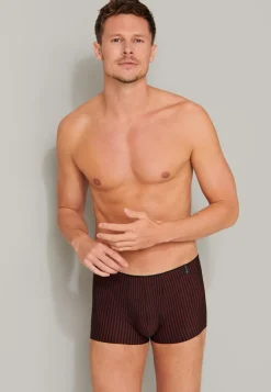 SCHIESSER Long Life Soft boxer (1-pack), heren short rood-zwart gestreept