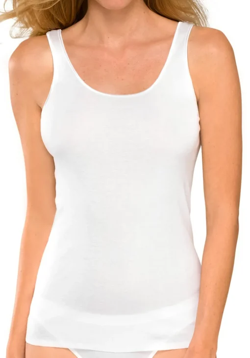 SCHIESSER Luxury dames hemdje (1-pack), wit