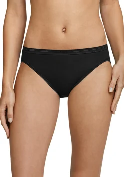 SCHIESSER Luxury dames rio slip (1-pack), zwart