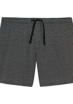 SCHIESSER Mix+Relax lounge broek, korte pijpen, dun, zwart geruit