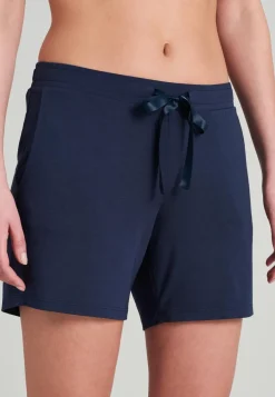 SCHIESSER Mix+Relax loungebroek kort, dames broek kort modal blauw