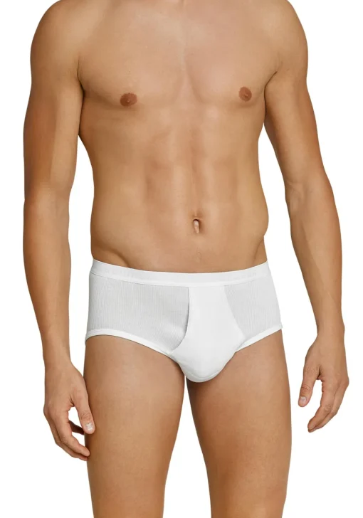 SCHIESSER Original Classics sportslip (2-pack), Doppelripp met gulp, wit
