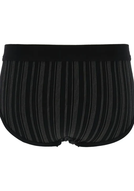 SCHIESSER Original Classics sportslips (2-pack), Feinripp met gulp, zwart gestreept