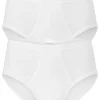 SCHIESSER Original Feinripp sportslips (2-pack), met gulp, wit
