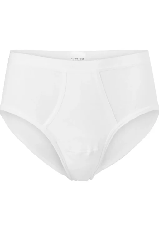SCHIESSER Original Feinripp sportslips (2-pack), met gulp, wit