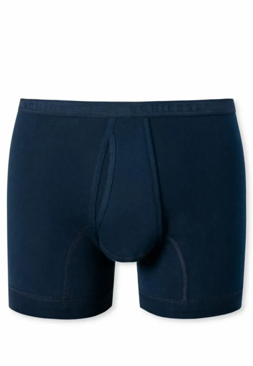 SCHIESSER Original Feinripp boxer (1-pack), heren onderbroek kort met gulp fijnrib marine